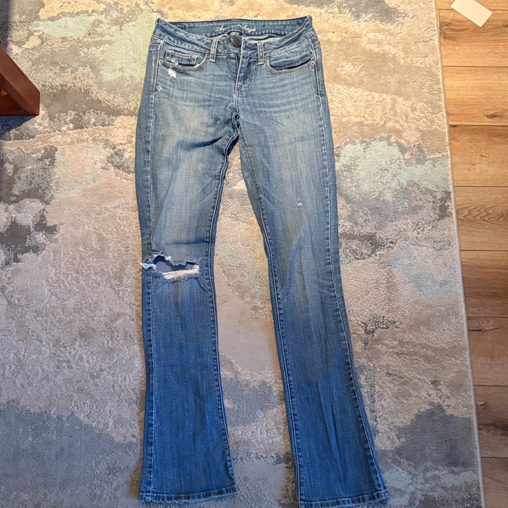 American Eagle Outfitters Light Blue Straight Leg Jeans